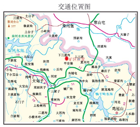 行政区划隶属铁岭县大甸子镇. 矿区北约700m有县级公